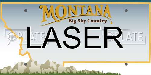 LASER Montana License Plate