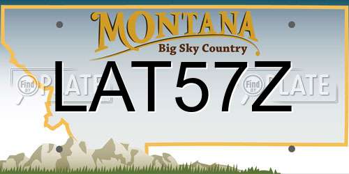 LAT57Z Montana License Plate