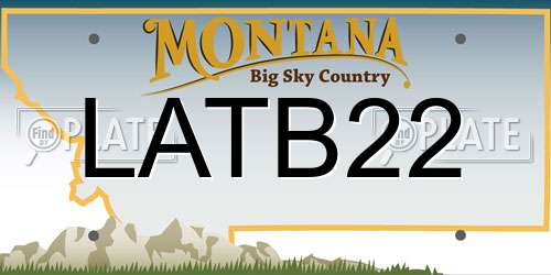 LATB22 Montana License Plate