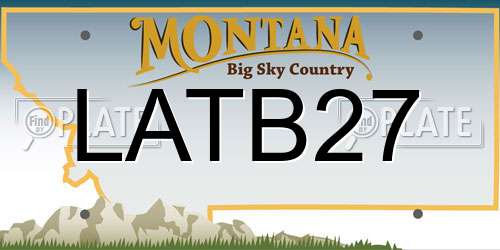 LATB27 Montana License Plate