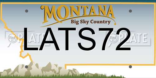 LATS72 Montana License Plate