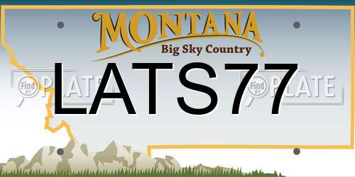 LATS77 Montana License Plate