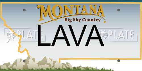 LAVA Montana License Plate