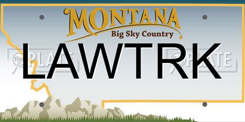 LAWTRK Montana License Plate