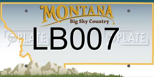 LB007 Montana License Plate