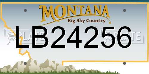 LB24256 Montana License Plate