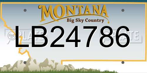 LB24786 Montana License Plate