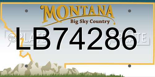 LB74286 Montana License Plate