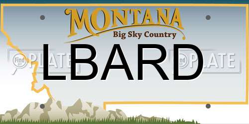 LBARD Montana License Plate