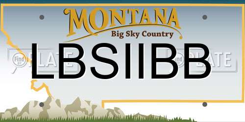 LBSIIBB Montana License Plate