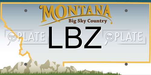 LBZ Montana License Plate