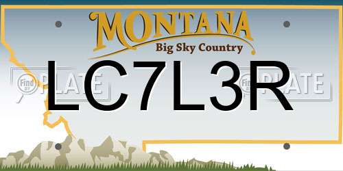 LC7L3R Montana License Plate