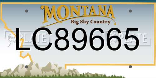 LC89665 Montana License Plate