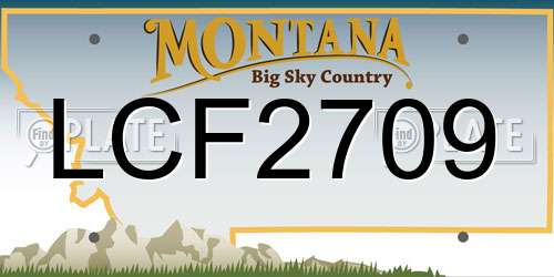 LCF2709 Montana License Plate