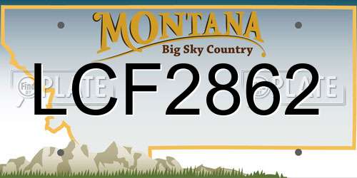LCF2862 Montana License Plate