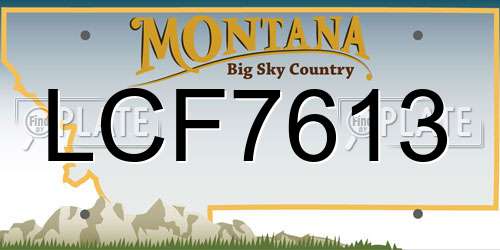LCF7613 Montana License Plate