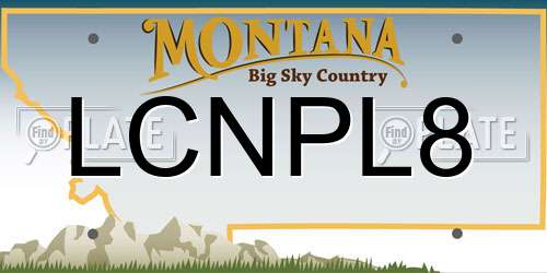 LCNPL8 Montana License Plate