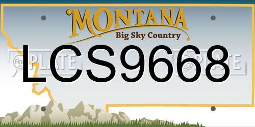 LCS9668 Montana License Plate