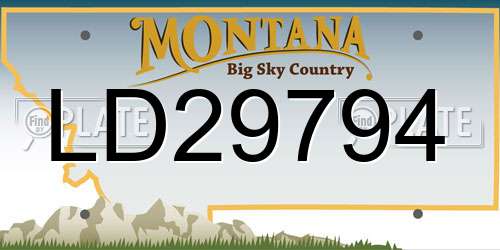 LD29794 Montana License Plate