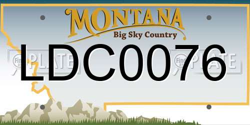 LDC0076 Montana License Plate