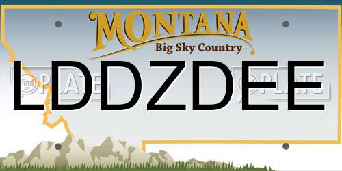 LDDZDEE Montana License Plate
