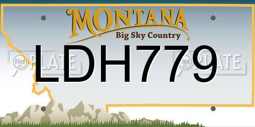 LDH779 Montana License Plate