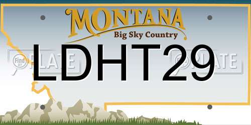 LDHT29 Montana License Plate