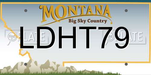 LDHT79 Montana License Plate
