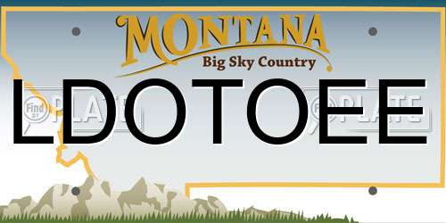 LDOTOEE Montana License Plate
