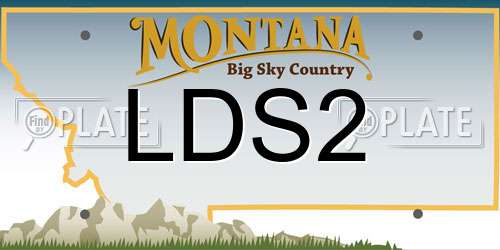 LDS2 Montana License Plate