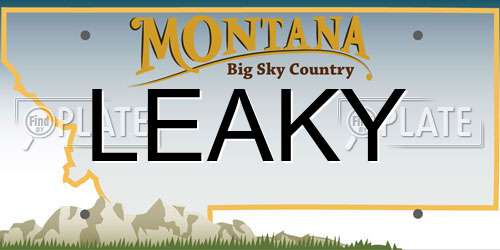 LEAKY Montana License Plate
