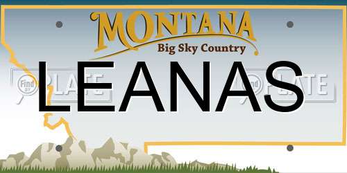 LEANAS Montana License Plate