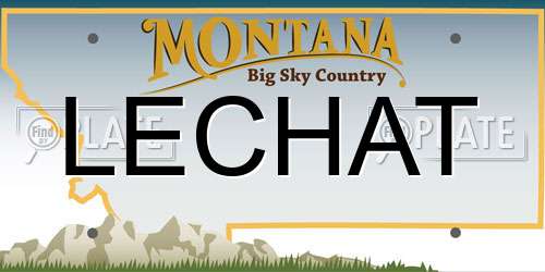 LECHAT Montana License Plate
