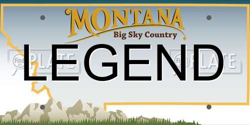 LEGEND Montana License Plate