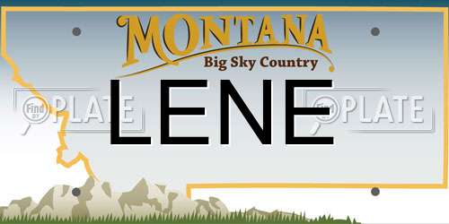 LENE Montana License Plate