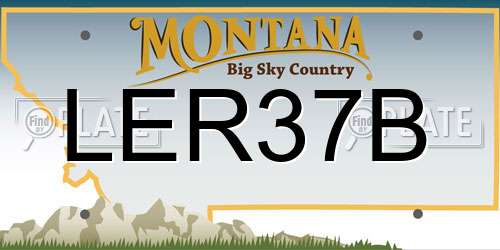LER37B Montana License Plate
