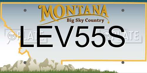 LEV55S Montana License Plate