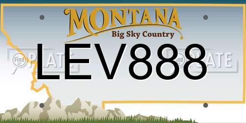 LEV888 Montana License Plate