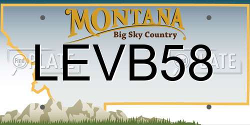 LEVB58 Montana License Plate