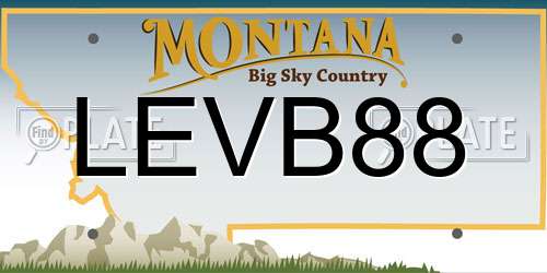 LEVB88 Montana License Plate