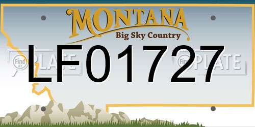 LF01727 Montana License Plate