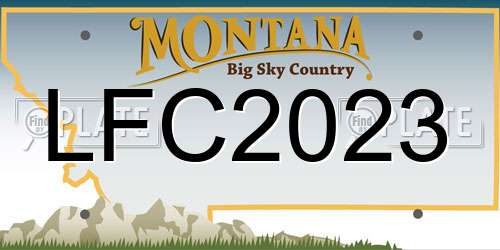 LFC2023 Montana License Plate
