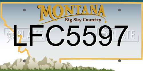 LFC5597 Montana License Plate