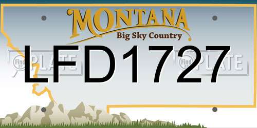 LFD1727 Montana License Plate
