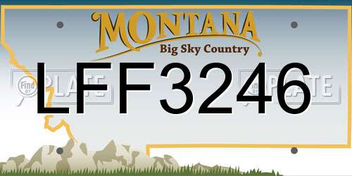 LFF3246 Montana License Plate