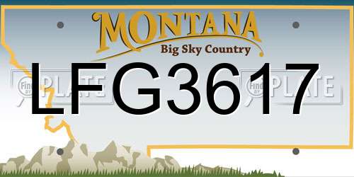 LFG3617 Montana License Plate