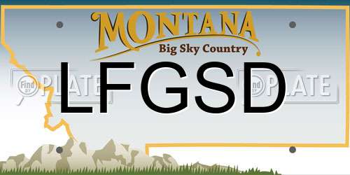 LFGSD Montana License Plate