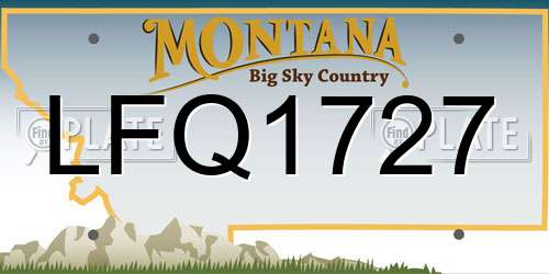 LFQ1727 Montana License Plate