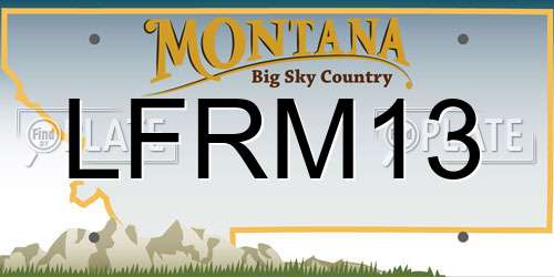 LFRM13 Montana License Plate
