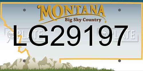 LG29197 Montana License Plate